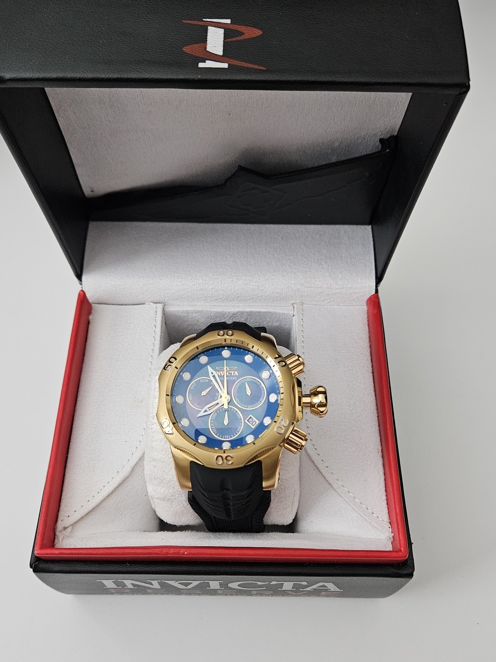 Invicta Reserve Venom 29761 Gold Tone 53.7mm Chronograph Men's Watch.